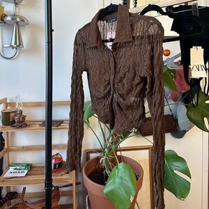 Sheer textured shirt